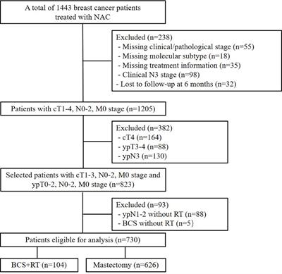 Breast-conserving surgery versus mastectomy for treatment of breast cancer after neoadjuvant chemotherapy